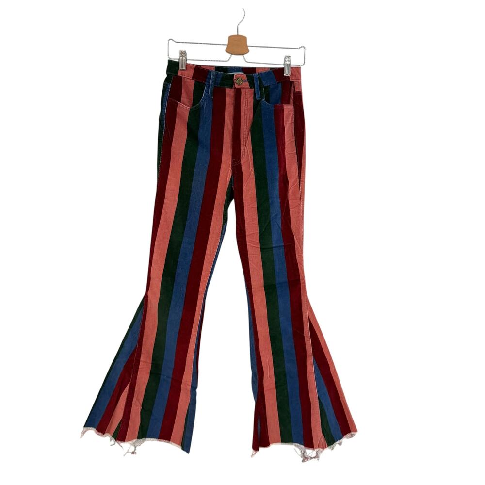 Show Me Your Mumu‎ Berkeley Bells Corduroy Stripe Flare Pants Womens 27 - Picture 2 of 14
